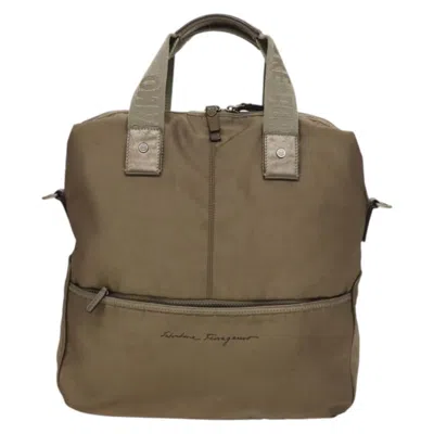 Pre-owned Ferragamo Nylon Tote Bag () In Sand