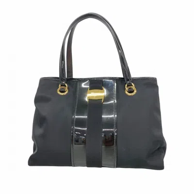 Pre-owned Ferragamo Nylon Tote Bag () In Black