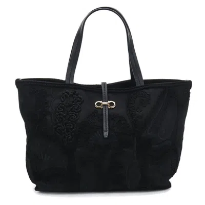 Pre-owned Ferragamo Nylon Tote Bag () In Black