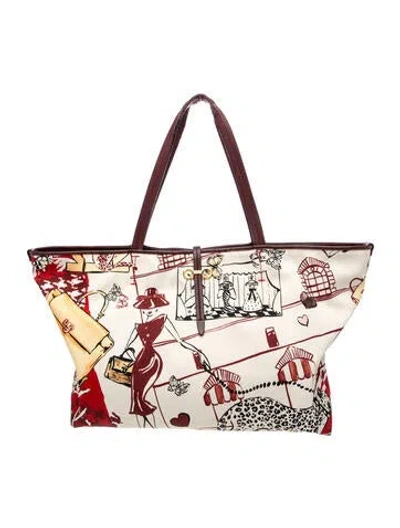 Pre-owned Ferragamo Nylon Tote In Neutral