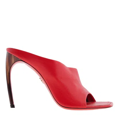Ferragamo Nymphe X5 Nappa Leather Sandals In Red