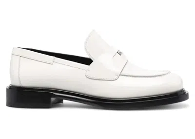 Pre-owned Ferragamo Nyx 30 Patent Leather Loafers (women's) Sneakers In White