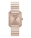 Ferragamo Octagonal Crystal Bracelet Watch With Sunray Dial