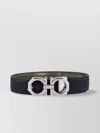 Ferragamo Octagonal Gancini Textured Design Belt