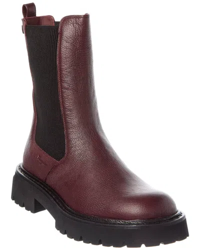 Ferragamo Oderico Leather Boot In Brown