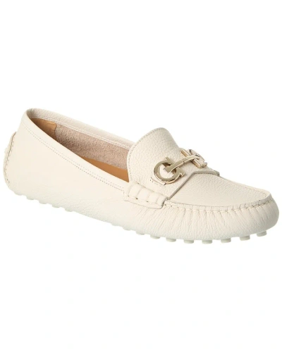 Ferragamo Odilia Leather Loafer In White