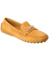 Ferragamo Odilia Suede Loafer In Gold