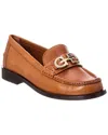 Ferragamo Ofelia Leather Loafer In Brown