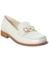 Ferragamo Ofelia Leather Loafer In White