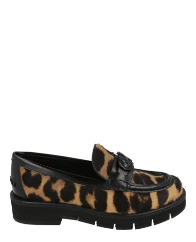 FERRAGAMO FERRAGAMO OFELIA LEOPARD PRINT LOAFERS