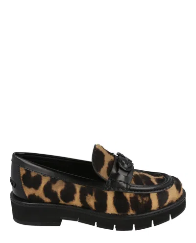 Ferragamo Ofelia Leopard Print Loafers In Multi