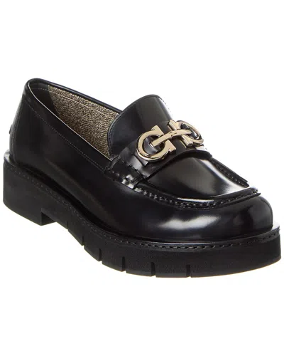 FERRAGAMO FERRAGAMO OFELIA LUG LEATHER LOAFER