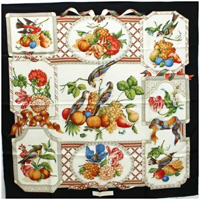 Pre-owned Ferragamo Off- Silk Scarf () In Multi