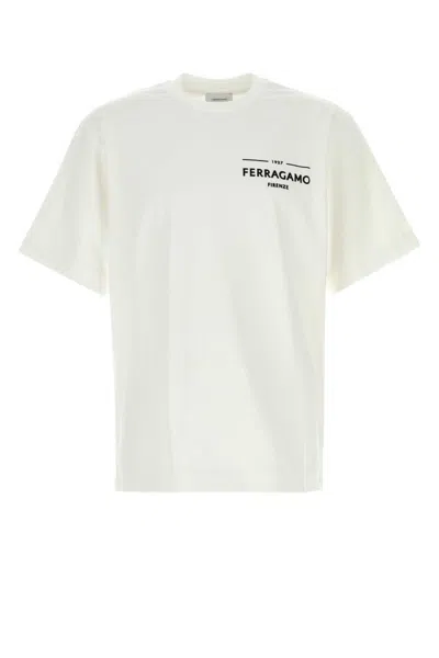 Ferragamo Off White Logo T-shirts