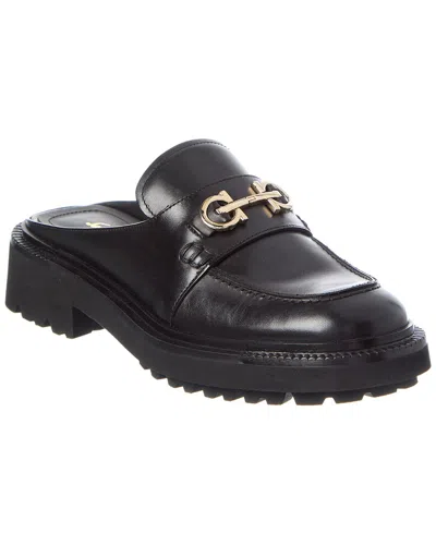Ferragamo Olaf Leather Mule In Black