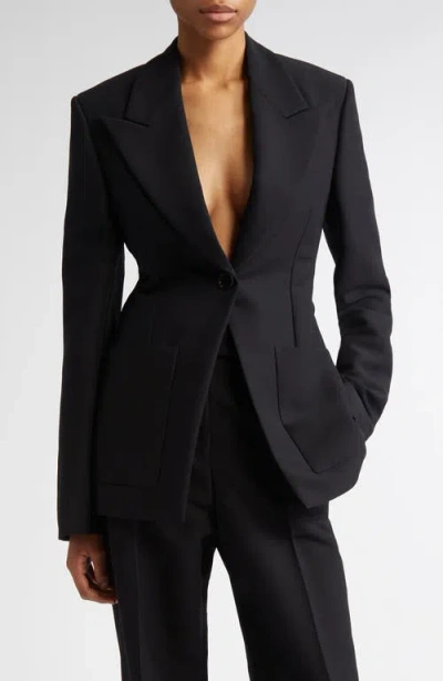 Ferragamo One-button Blazer In Nero