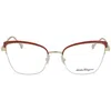 Ferragamo Open Box - Salvatore  Demo Cat Eye Ladies Eyeglasses Sf2182 744 53 In Brown
