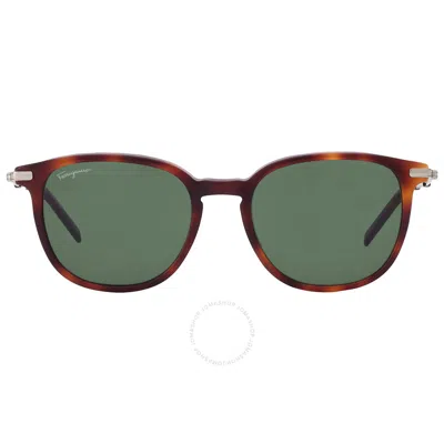 Ferragamo Open Box - Salvatore  Green Square Men's Sunglasses Sf1015s 214 52