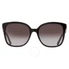 Ferragamo Open Box - Salvatore  Grey Gradient Square Ladies Sunglasses Sf1072s 001 56 In Black