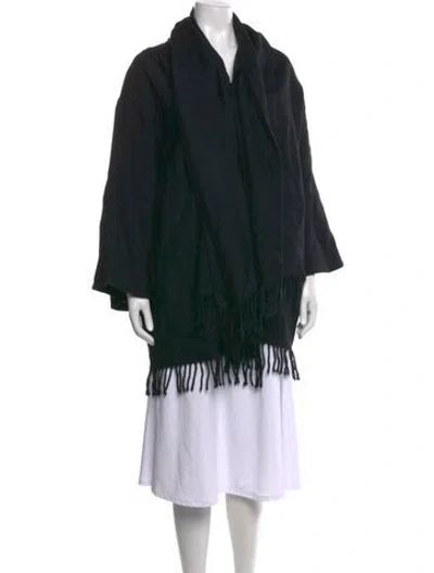 Pre-owned Ferragamo Open Front Sweater In Black