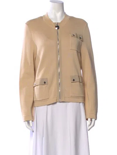 Pre-owned Ferragamo Open Front Sweater In Neutrals