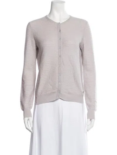 Pre-owned Ferragamo Open Front Sweater In Pink