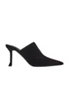 Ferragamo Ladies Black Graphic Insert Sophye Mules In Black