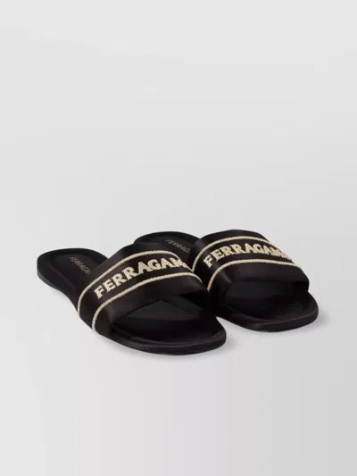 Ferragamo Open Toe Flat Sole Sandals
