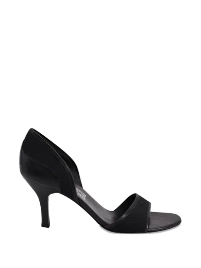 Pre-owned Ferragamo Open-toe Pumps In Black