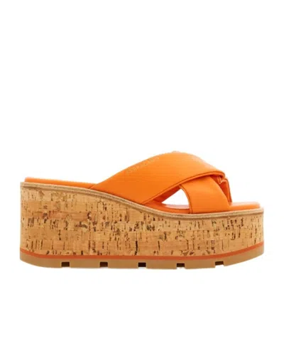 Ferragamo Open-toed Wedges In Brown