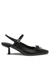Ferragamo Willis 55 Bow-detailed Leather Slingback Pumps In Black