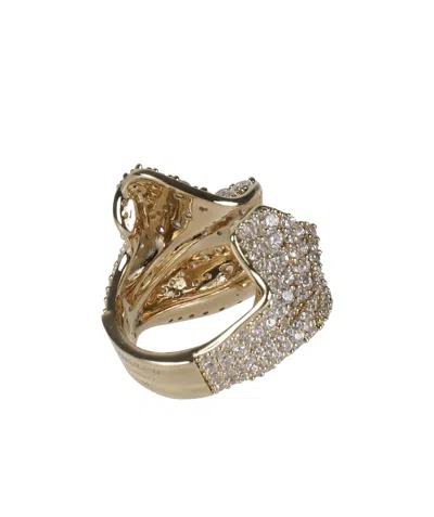 Ferragamo Or Gancstr Embellished Ring In Yellow