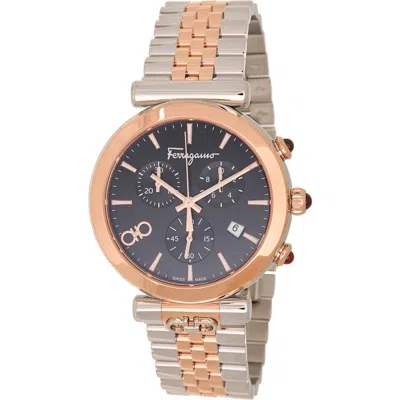 Ferragamo Ora Chronograph Bracelet Strap Watch, 38mm In Two Tone