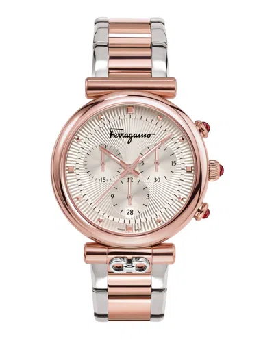 Ferragamo Ora Chronograph Watch In Multi