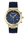 Ferragamo Ora Strap Watch In Blue