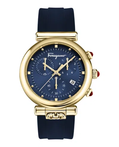 Ferragamo Ora Strap Watch In Blue