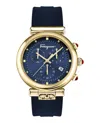 Ferragamo Ora Strap Watch In Blue