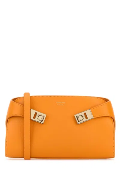 FERRAGAMO ORANGE HUG MINI CROSSBODY BAG
