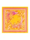 Ferragamo Printed Silk Scarf In Orange