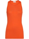 FERRAGAMO ORANGE RIBBED TANK TOP