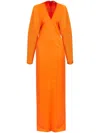 Ferragamo Maxikleid Mit V-ausschnitt In Rot