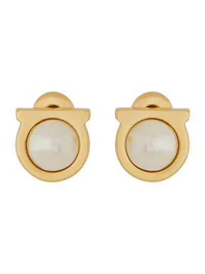 FERRAGAMO ORECCHINI GANCINI PERLA