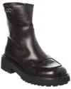 Ferragamo Oreste Leather Bootie In Animal Print