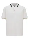 Ferragamo Striped Collar Cotton Polo Shirt