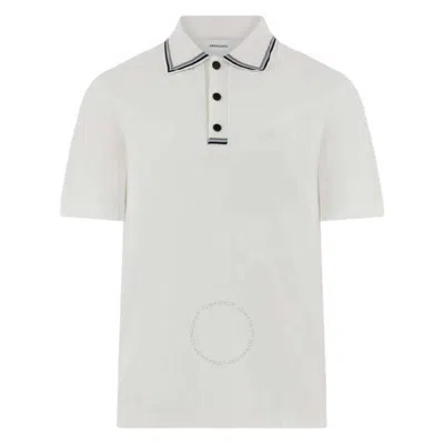 Ferragamo Organic Cotton Short-sleeved Polo Shirt In White