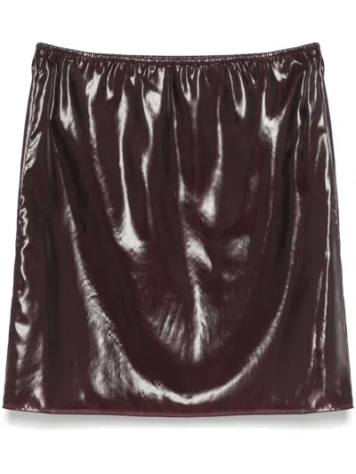Ferragamo Organza Short Skirt In 紫色