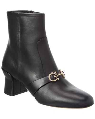 Ferragamo Orietta Leather Bootie In Animal Print