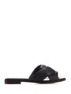 Ferragamo Alrai Origami Knot Slides In Nappa Leather In Black