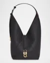Ferragamo Origami Leather Hobo Bag In Black