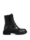 Ferragamo Black 30 Gancini Leather Biker Boots In Multi